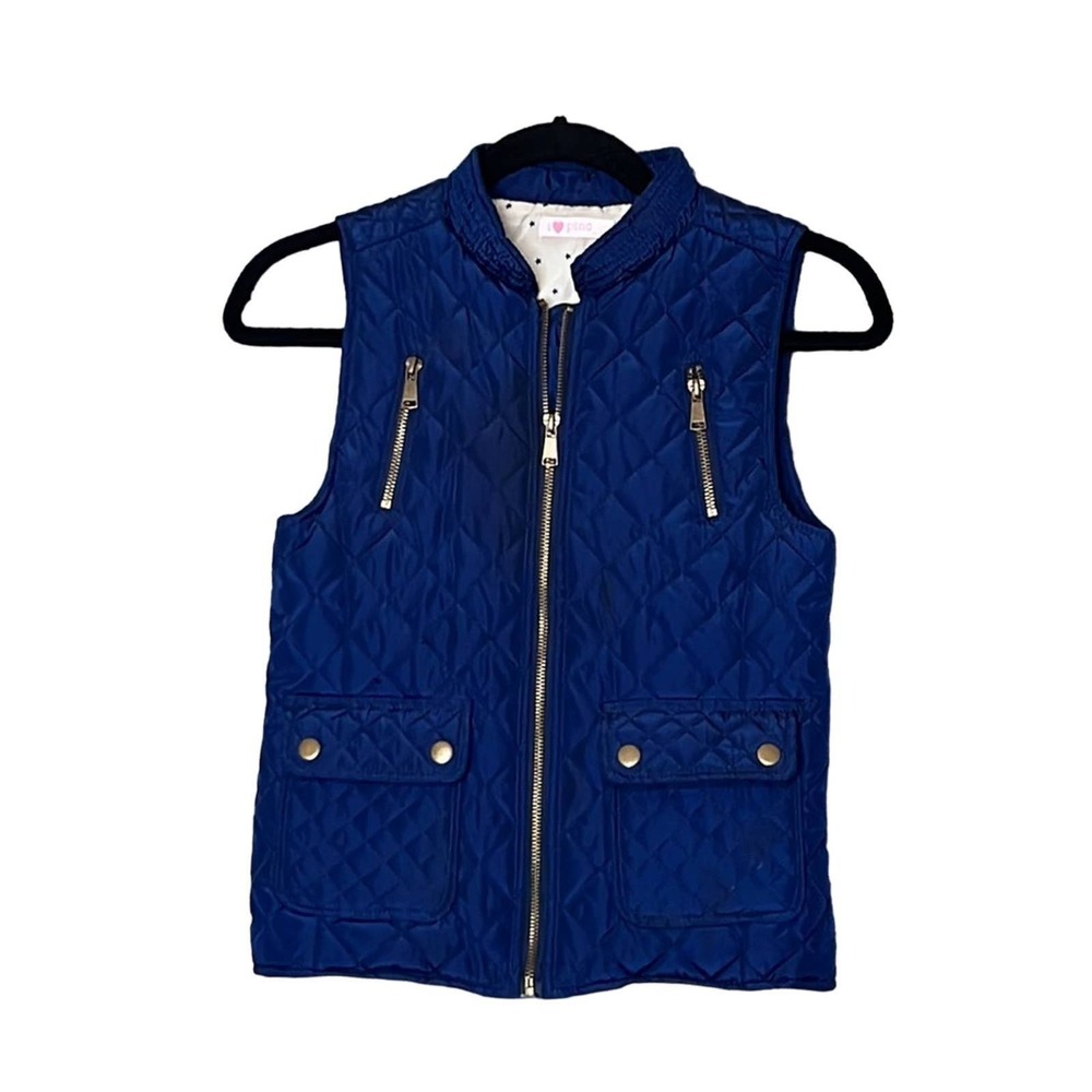 Girls Blue Puffer Vest Field Jacket Size XL‎